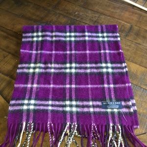 burberry purple plaid scarf